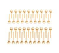 Zzcy 40 Pezzi Cucchiai di Spezie Piccolo Cucchiaini da Cucina in Legno Mini Cucchiai di Legno per Condiment Marmellata Caffè 10 Pezzi di Ciascuna Delle 4 Misure (6,8 7,5 8,5 10 cm)
