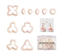 Zzcy Mini Formine a Forma di Petalo per Argilla Polimerica 10 Forme Formine a Forma di Fiore per la Realizzazione Orecchini DIY, con Scatola Trasparente