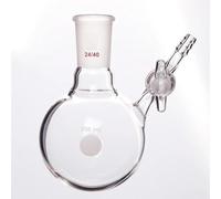 ZZCYLIUXY Fiaschetta di reazione, valvola di vetro, bottiglia di reazione a sfera con un collo singolo, boccaglio, di reazione, con chiave di chiusura in vetro, F53(2000mL-F53242L)