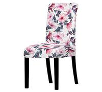 ZZDXL Copri Sedie Sala da Pranzo 6 Pezzi Elasticizzato Bellissimi Fiori Rosa Coprisedie Universalecopri,Coprisedia Elasticizzato,Coprisedia in Spandex,Copri Sedia Soggiorno Hotel Ristorante