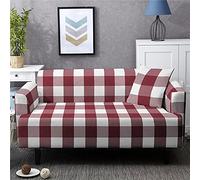 ZZDXL Copridivano 3 Posti Scozzese Rosso Copridivani Elasticizzati Universali,Copri Divano Moderne per Soggiorno, per Proteggere Il Divano, Copridivano per Cani e Gatti