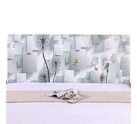 ZZDXW Copertura Fodera Testata Letto Matrimoniale Elastica 1 Una Piazza E Mezza Singolo,Copritestiera Bianco Letto Copri Testata del Letto Decorazione Camera Letto Copri Ragazza Moderna, 150cm(59in)