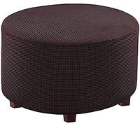 ZZDXW Copri Pouf Rotondo Elasticizzato Fodera per Ottomana Copertura Ottomana Rivestimento Ottomano Pouf Rotondo Copertura per Poggiapiedi (Color : Y, Size : 25-35CM)