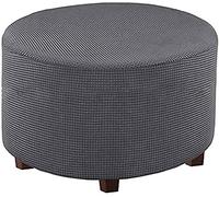 ZZDXW Copri Pouf Rotondo Elasticizzato Fodera per Ottomana Copertura Ottomana Rivestimento Ottomano Pouf Rotondo Copertura per Poggiapiedi (Color : O, Size : 75-85CM)