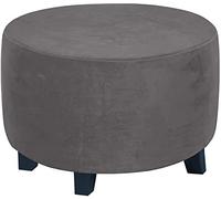 ZZDXW Copri Pouf Rotondo Elasticizzato Velluto Fodera per Ottomana Copertura Ottomana Rivestimento Ottomano Pouf Rotondo Copertura per Poggiapiedi Tessuto Arredo Stampato (Color : Y, Size : 90-105CM)