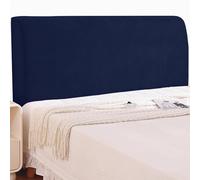 ZZDZW Copri Testata Letto Matrimoniale/Singolo/una piazza e mezza, Coprispalliera Letto Elasticizzata, Universale Copertura Copri Testiera Letto Lavabile, Headboard Cover Antipolvere(Blu navy,150 CM)