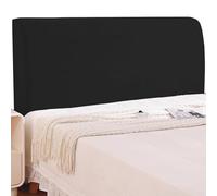 ZZDZW Copri Testata Letto Matrimoniale/Singolo/una piazza e mezza, Coprispalliera Letto Elasticizzata, Universale Copertura Copri Testiera Letto Lavabile, Headboard Cover Antipolvere(Nero,180 CM)