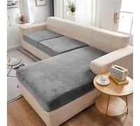 ZZDZW Copridivano 3 Posti con Penisola Copri Divano Angolare a Destra a Sinistra Elasticizzato Copridivani a SX a DX Elasticizzati Universali Copertura Fodera per Divano Sofa Cover