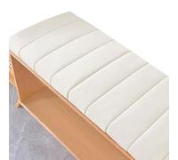 ZZDZW Cuscini Imbottiti Per Panche Da Esterno/Interno - Plüsch E Cotone Antiscivolo Con Fibbia - 120x40,100x40,80x40 - Cuscino Per Panchina Per Giardino, Sagre, Birrerie E Cucina(Bianco,130x35cm)