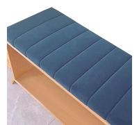 ZZDZW Cuscini Imbottiti Per Panche Da Esterno/Interno - Plüsch E Cotone Antiscivolo Con Fibbia - 120x40,100x40,80x40 - Cuscino Per Panchina Per Giardino, Sagre, Birrerie E Cucina(Blu scuro,150x35cm)