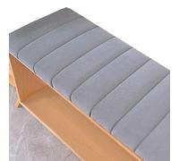 ZZDZW Cuscini Imbottiti Per Panche Da Esterno/Interno - Plüsch E Cotone Antiscivolo Con Fibbia - 120x40,100x40,80x40 - Cuscino Per Panchina Per Giardino, Sagre, Birrerie E Cucina(Grau,160x35cm)