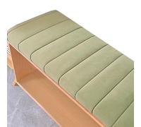 ZZDZW Cuscini Imbottiti Per Panche Da Esterno/Interno - Plüsch E Cotone Antiscivolo Con Fibbia - 120x40,100x40,80x40 - Cuscino Per Panchina Per Giardino, Sagre, Birrerie E Cucina(Grün,150x35cm)