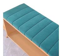 ZZDZW Cuscini Imbottiti Per Panche Da Esterno/Interno - Plüsch E Cotone Antiscivolo Con Fibbia - 120x40,100x40,80x40 - Cuscino Per Panchina Per Giardino, Sagre, Birrerie E Cucina(Blau,90x35cm)