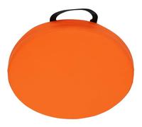 ZZDZW Cuscino da Sedia Rotondo 5cm Spesso Morbido Confortevole, Ecopelle PU Impermeabile con Cerniera Nascosta, Interni Esterni(Arancia,55cm)