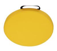 ZZDZW Cuscino da Sedia Rotondo 5cm Spesso Morbido Confortevole, Ecopelle PU Impermeabile con Cerniera Nascosta, Interni Esterni(Golden Yellow,43cm)