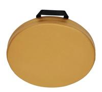 ZZDZW Cuscino da Sedia Rotondo 5cm Spesso Morbido Confortevole, Ecopelle PU Impermeabile con Cerniera Nascosta, Interni Esterni(Bright Gold,39cm)