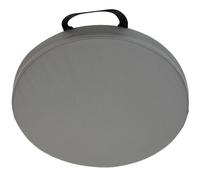ZZDZW Cuscino da Sedia Rotondo 5cm Spesso Morbido Confortevole, Ecopelle PU Impermeabile con Cerniera Nascosta, Interni Esterni(Grigio,39cm)