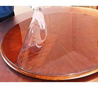 ZZeng RS Copertura protettiva trasparente in PVC, impermeabile, antiscivolo, resistente ai graffi (rotonda, 120 cm)