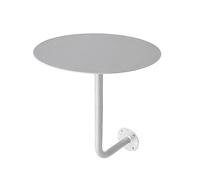 ZzERTE Tavolino Rotondo Da Parete,Tavolino Da Caffè In Ferro In Stile Industriale Vintage,Ideale Per Caffetterie,Tavolino Da Esterno,Tavolino Piccolo(White,35cm/13.8in)