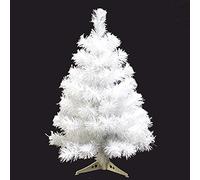 ZZFF 2 Piedi Bianco Piccolo Albero di Natale,Multicolore Albero di Natale Artificiale,PVC Abete,Leggero Tavolo Albero di Natale con Stand per Un Posto Piccolo Arredamento Vacanza-Bianco 60cm/ 2ft