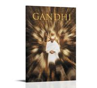 ZZFHLBSC Gandhi - Poster su tela di film e serie TV classici ad alto punteggio, decorazione da parete, dipinti per camera da letto, 50 x 75 cm, con cornice