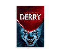 ZZFHLBSC IT Welcome to Derry - Poster su tela con film classici e serie TV, decorazione da parete, per camera da letto, 20 x 30 cm, senza cornice