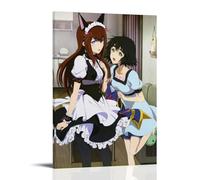 ZZFHLBSC Stampa artistica da parete su tela, motivo: Steins;Gate 0, con scritta "Classic And Good Reputation", 30 x 45 cm, con cornice