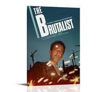 ZZFHLBSC The Brutalist - Poster su tela con punteggi classici di film e serie TV, decorazione da parete, dipinti per camera da letto, poster da appendere, 60 x 90 cm, stile cornice