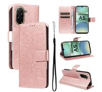 ZZHAO Custodia per Xiaomi Redmi A5 4G / Poco C71 4G Portafoglio in Premium PU Pelle Libro Cover Protettiva Stand Caso con [Slot Schede] [Magnetica Chiusura] Case Cover -Oro Rosa