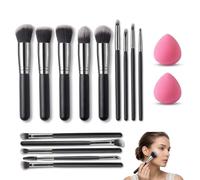 ZZHBOO 14 Pennelli Make Up, Pennelli Trucco Professionale Set, Pennelli da Trucco, 2 Spugne per il Trucco, Kit Pennelli da Trucco Completo per Principianti e Professionisti
