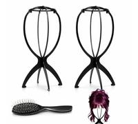 ZZHBOO 3 Pezzi, Soporte Para Pelucas, Supporti Per Parrucca E Spazzola Con Cuscino, Kit Di Cura Per Parrucche, Accessori Per Parrucca, Per Styling E Manutenzione Parrucche