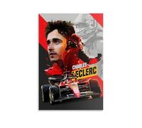 ZZHCMP Poster su tela con Charles Leclerc, decorazione per soggiorno, camera da letto e ufficio, antivegetativa, impermeabile, a prova di umidità, regalo per giovani, senza cornice, 20 x 30 cm
