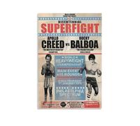 ZZHCMP Poster su tela con immagine di Rocky Balboa Vs Apollo Creed, decorazione per soggiorno, camera da letto e ufficio, antivegetativa, impermeabile, a prova di umidità, regalo per giovani, senza