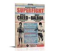 ZZHCMP Poster su tela con immagine di Rocky Balboa Vs Apollo Creed, decorazione per soggiorno, camera da letto e ufficio, antivegetativa, impermeabile, a prova di umidità, regalo per giovani, stile