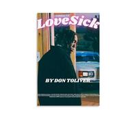 ZZHCMP Poster su tela con scritta "Love Sick by Don Toliver", decorazione per soggiorno, camera da letto e ufficio, antivegetativa, impermeabile, a prova di umidità, regalo per giovani, senza cornice