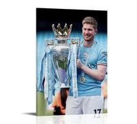 ZZHCMP Poster su tela di Kevin De Bruyne, decorazione per soggiorno, camera da letto e ufficio, antivegetativa, impermeabile, a prova di umidità, regalo per giovani, stile cornice, 40 x 60 cm
