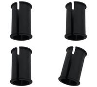 ZZHXSM 4 manicotti neri in gomma per microfono, 4,6 x 2 cm, per intervista, in pelle, accessorio per microfono, anello in pelle, supporto antiurto in gomma, utilizzato per allenamento musicale