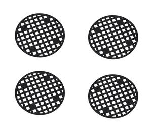 ZZHXSM 50 coperture a rete per vasi in plastica PP, cuscinetti inferiori a griglia per bonsai, inserti rotondi per la prevenzione della perdita del suolo, ventilazione, 45 mm, colore nero per piantare