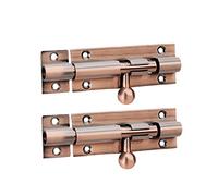 ZZHYTANG Chiusura del cancello, Robusto Facile da installare Barile Solido Robusto Anti corrosivo Sicurezza Bullone Scorrevole Serratura per la Finestra della Porta del seminterrato(Red Bronze,4 in)