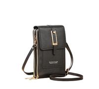 ZZHYTANG Pride Portafoglio da donna a tracolla con finestra touch screen - Stile elegante minimalista alla moda, Nero , B