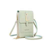 ZZHYTANG Pride Portafoglio da donna a tracolla con finestra touchscreen - Stile elegante minimalista alla moda (verde, B)