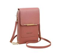 ZZHYTANG Pride Portafoglio da donna a tracolla con finestra touchscreen - Stile elegante minimalista alla moda (rosa, A)
