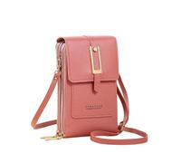 ZZHYTANG Pride Portafoglio da donna a tracolla con finestra touchscreen - Stile elegante minimalista alla moda (rosa, B)