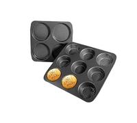 ZZHYTANG Stampo Antiaderente, Facile Da Pulire Sicurezza Durevole Traspirante Rotondo Stampo Da Forno for Pane Tondo, Torte, Pasticcini, Torte(4/9-link Mould)