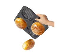 ZZHYTANG Stampo Antiaderente, Facile Da Pulire Sicurezza Durevole Traspirante Rotondo Stampo Da Forno for Pane Tondo, Torte, Pasticcini, Torte(4-link Mould)
