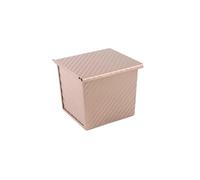 ZZHYTANG Stampo for toast cuboide con coperchio Facile da pulire Traspirante Sicurezza Durevole Acciaio al carbonio Stampo antiaderente for toast, pane, pasticcini e torte(250g)