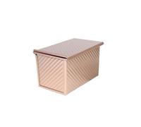 ZZHYTANG Stampo for toast cuboide con coperchio Facile da pulire Traspirante Sicurezza Durevole Acciaio al carbonio Stampo antiaderente for toast, pane, pasticcini e torte(450g)