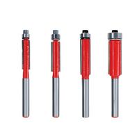 ZZIOLYTHICTRADING Fresa Dritta 6mm Set 4pz | Set 4 pezzi frese dritte con cuscinetto Ø6mm
