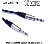Zzipp JEZZG1500 Cavo per strumenti jack 6,35 sbilanciato 15 Metri