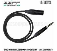 ZZipp MZZP500 Cavo Microfonico speaker spinotto xlr - jack sbilanciato 5m Pro